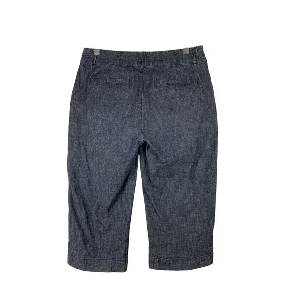 Coldwater Creek Women's Denim Capri Pants Size 8 Medium Blue Cropped Casual - Picture 2 of 11